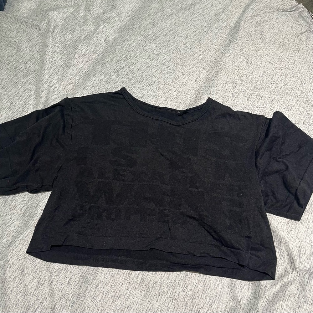 Alexander Wang Black Cropped Top Tshirt